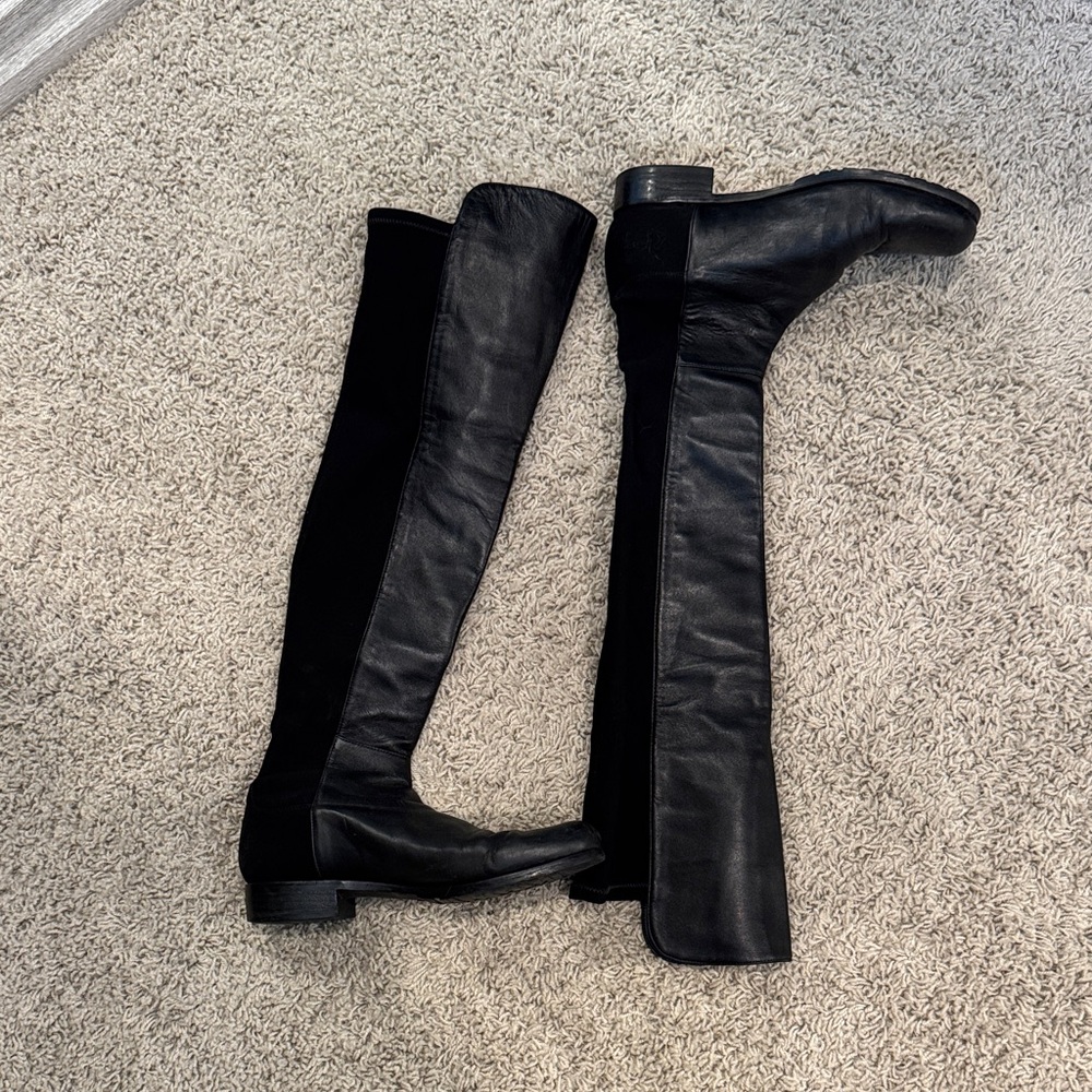 Stuart Weitzman 5050 Black Over-the-Knee Boots